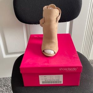 Rika peep toe booties